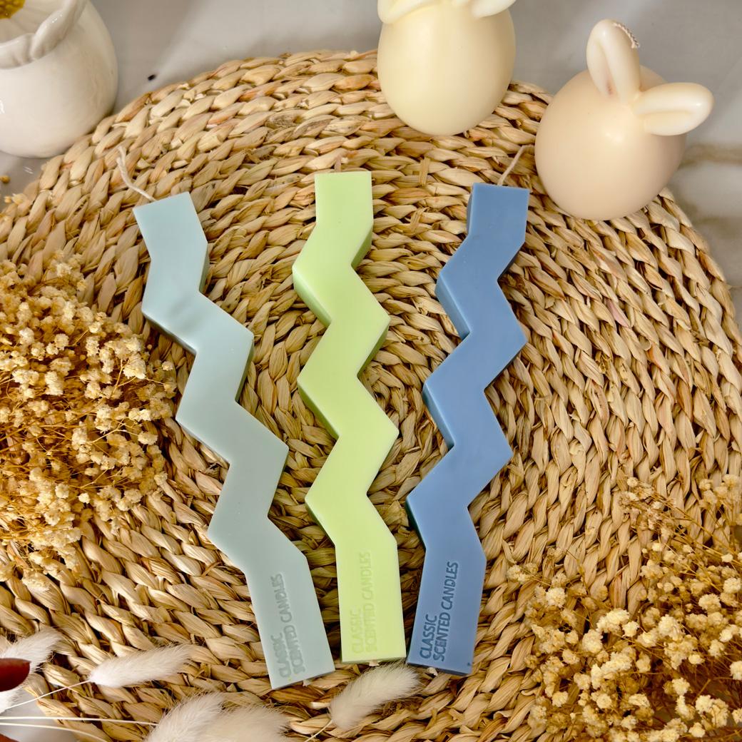 Zig Zag Easter Candle